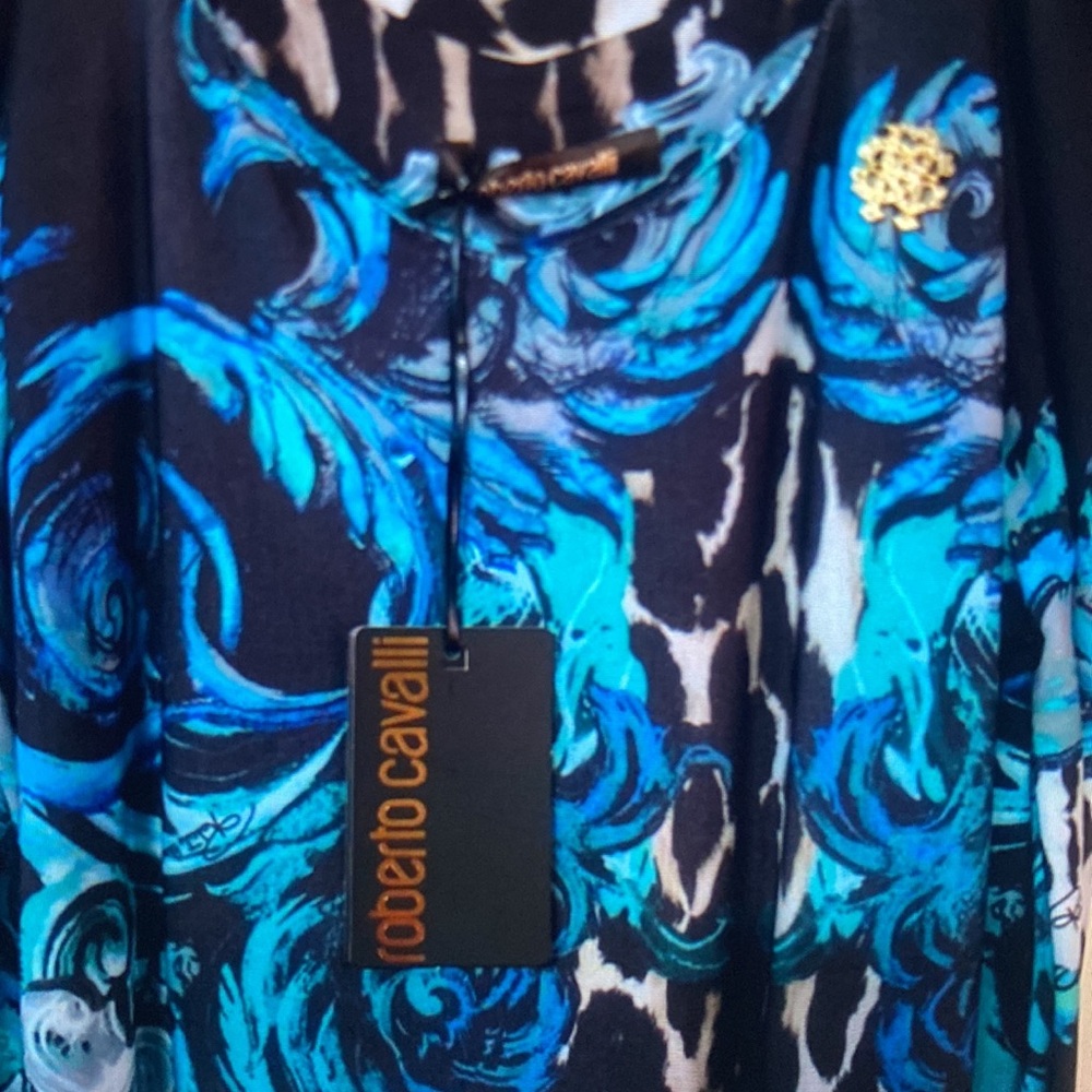 Roberto Cavalli Logo Print Dress New With Tags - Picture 15 of 16